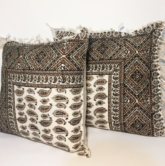 Set of Decorative Cushion Cover ,throw pillow, brown pillow , 19" traditional pillow case