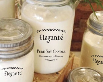 Personalized Candle Labels, Candle Labels, Custom Candle Labels, Candle Stickers, Clear Stickers, Clear Labels