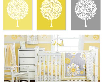 Modern Tree Trio - Neutral Nursery. Decor. - You Pick the Size & Colors (NS-127)
