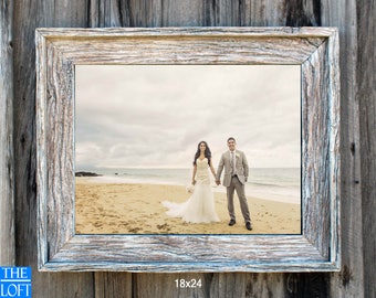 The Post & Beam Whitewashed Pickled White 3.75" - (All Sizes) -The Loft Signature Handcrafted Vintage Barn Wood Frames