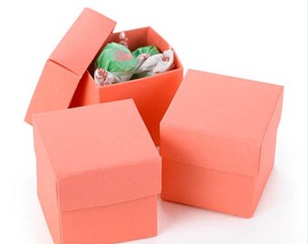 Coral Favor Boxes (Pack of 25) Wedding Party Favors Beach