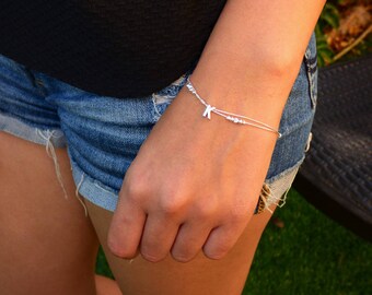 Personalized Bracelet, Sterling Silver, Dainty Bracelet, Letter Bracelet, Initial, Gift for her, Silver Bracelet, Minimalist Bracelet