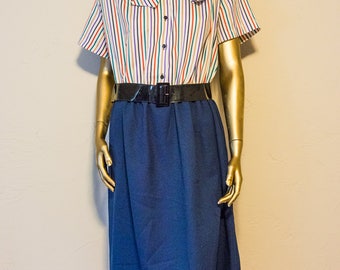 Vintage stripped polyester dress