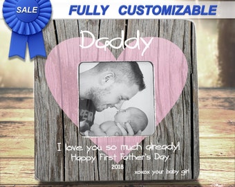 FIRST FATHERS DAY First Fathers Day Gift From Daughter New Dad Gift For New Dad New Daddy Gift Personalized Picture Frame For Husband Dad
