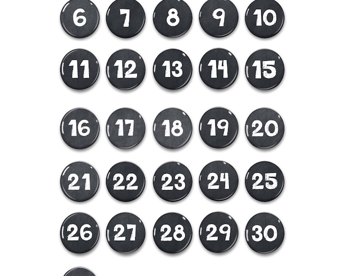 Chalkboard Number Magnets - Calendar Magnats - Counting Practice - Early Math - Educational - Preschool Learning - Learning - Classroom