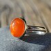 Ethiopian Orange Opal ring. Ring With Precious Opal. Statement Ring. Gemstone and Sterling silver. October Birthstone Jewelry. Gift Idea