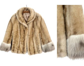 1970s faux fur cape / sheepskin trim / Backstage bolero / Bohemian cape