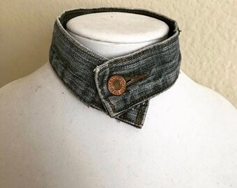 Denim choker