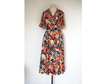 80s Crazy Print Co-ord, Size 12