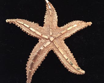Gold Starfish Brooch