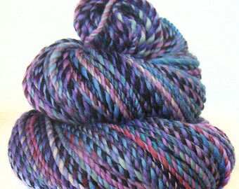 handdyed handspun superwash Merino wool yarn