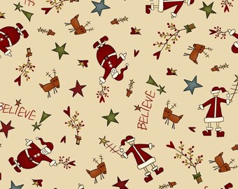 Believe by Janet Rae Nesbitt of One Sister Designs for Henry Glass Fabrics, Fabric by the yard, 2079-44