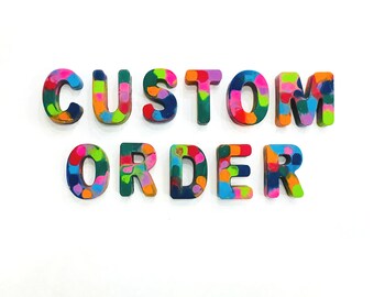 Custom Order for Kayla - 5 NAME Crayons Sets in a Gift Box
