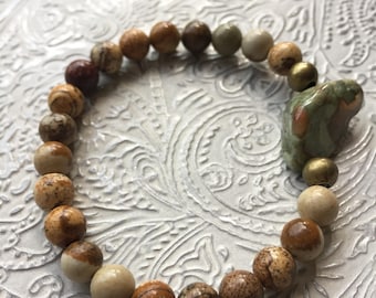 Picture jasper stone bracelet