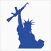 Lady Liberty AK Custom Vinyl Decals / Stickers (2 Pack)