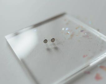 Circles , silver earrings