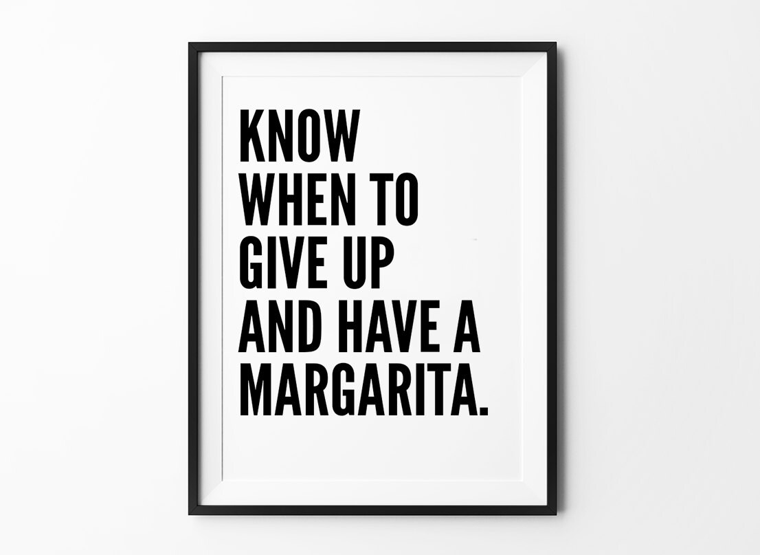 Margarita Wall decor poster typography print home decor