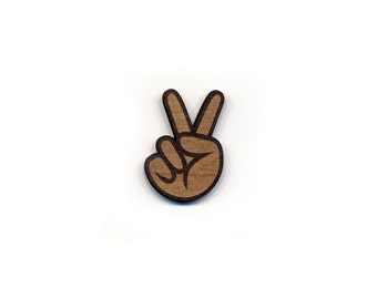 Peace Hand Laser Cut Lapel Pin