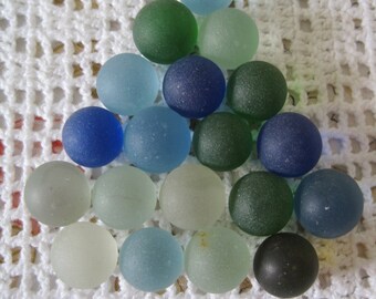 Vintage 19 beads frosted / Vintage 19 crazy balls