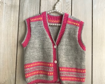 Grey Hand Made Chinese Minority Style Toddler Top