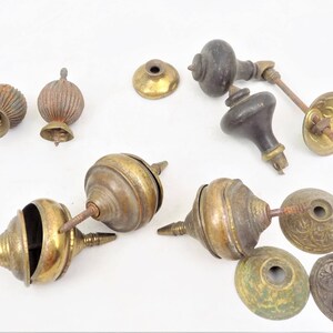 Brass Finials, Imperfect and Crusty, Assortment of Finials for Projects, Round Shaped