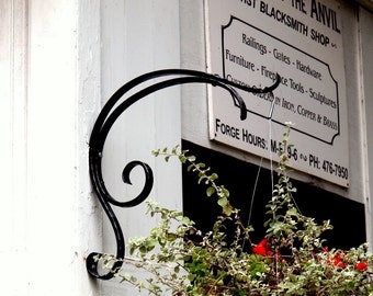Hand Forged Plant Hanger Outdoor plant bracket