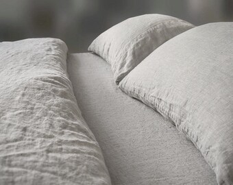 Linen Sheets Set 4pc Stone Washed Super Soft Luxury Seamless Full Double Queen King Pure 100% European Flax Natural Organic HOT SPRING SALE!