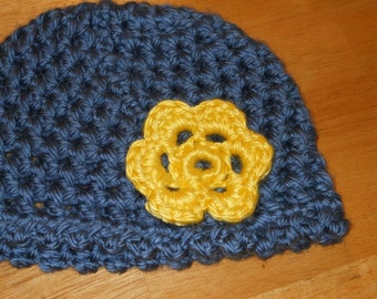Crochet Chunky Flower Hat
