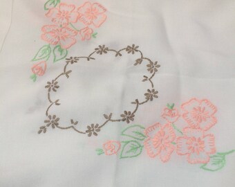 Embroidered tablecloth approx 85cm x 85cm
