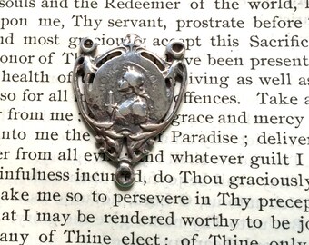 St. Joan of Arc Rosary Center - Vintage Replica - Bronze or Sterling Silver - Made in the USA (R114-1142)