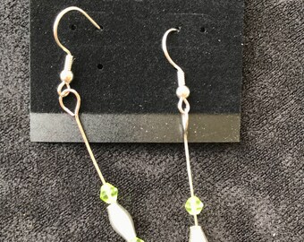 Green Spheres with Spring Earrings