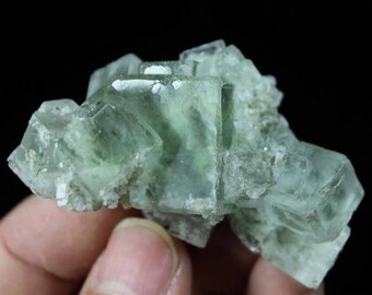 Extreme Clear Transparent Glassy Green Cubic Fluorite CM691431 China