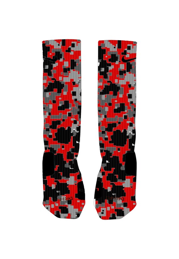 red gray and black digital camo custom nike elite socks nike youth socks size chart