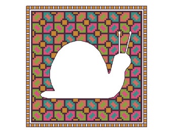 Snail cross stitch pattern, 4 x PDF cross stitch charts snails