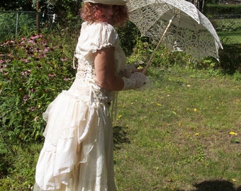 Rustic Wedding Steampunk Bustle Belt Burning Man, Festival Wedding, Wearable Fibre Art, Triptastica Festival Fashion