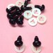 9mm or 10mm - Solid Black Safety Eyes with Plastic Backs for Teddy Bear/Animal Soft Toy Making