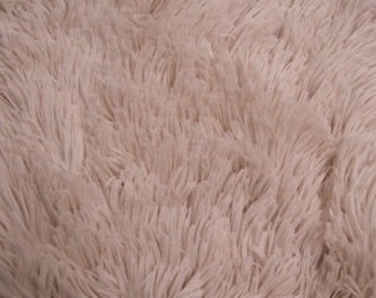 Dusty Pink Pile with Tassel Faux Fur Fabric by the Yard Style - 5050