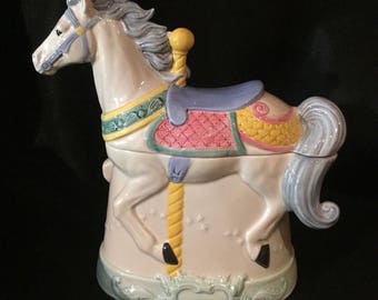 Carousel Horse Cookie Jar 1991 Hearth and Home Designs Collectible!