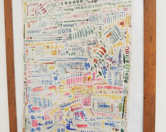 New Language - Ink - Paper - Framed