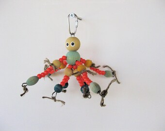 OctoBuddie Jr. Toy For Small to Medium Birds / Chewable Bird Toy / Safe Bird Toy / Budgie Toy / Parrotlet Toy / Cockatiel Toy / Conure Toy