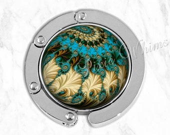 FRACTAL ART Purse Hook, Purse Hanger, Purse Holder, Bag Hook, Purse Accessory, Handbag Hanger, Tote Bag Hanger, Spiral Geometric Universe