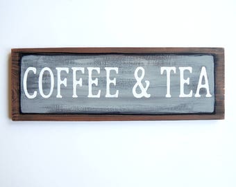 Coffee and Tea decor, Wedding coozies, Wedding decorations, Fiancé gift, Wedding signs wood, Rustic wooden wedding signs, Wedding programs