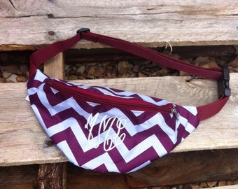 Monogrammed Fanny Pack - Chevron Pattern in Many Colors!