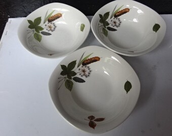 Midwinter Stylecraft "Riverside" Fashion Shape Bowl/Bowls/Green and Brown/Retro Dining/Retro Kitchen/Vintage/Retro/1960s