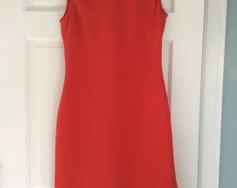 Vintage Giorgio Armani red sleeveless dress size 42