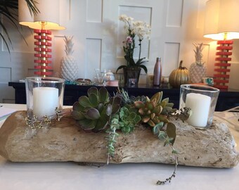 Driftwood Succulent Centerpiece