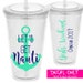 Let's Get Nauti Decals - Girls Weekend, Trip, Getaway, Bachelorette Party Decal | DIY Vinyl Stickers for Wine Glass, Yeti, Plastic Tumbler
