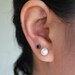 Value Pack! Stainless Steel Earrings Studs Pearl (1 pair) and Studs Crystal (2 pairs), set of 3 pairs!