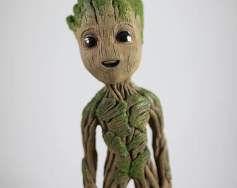 Baby Groot life size sculpture statue 9" tall (V2)