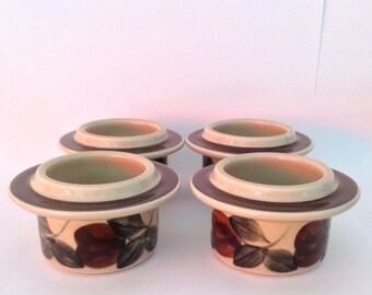 Arabia Finland Ruija 4 Egg Cups Design Ulla Procope